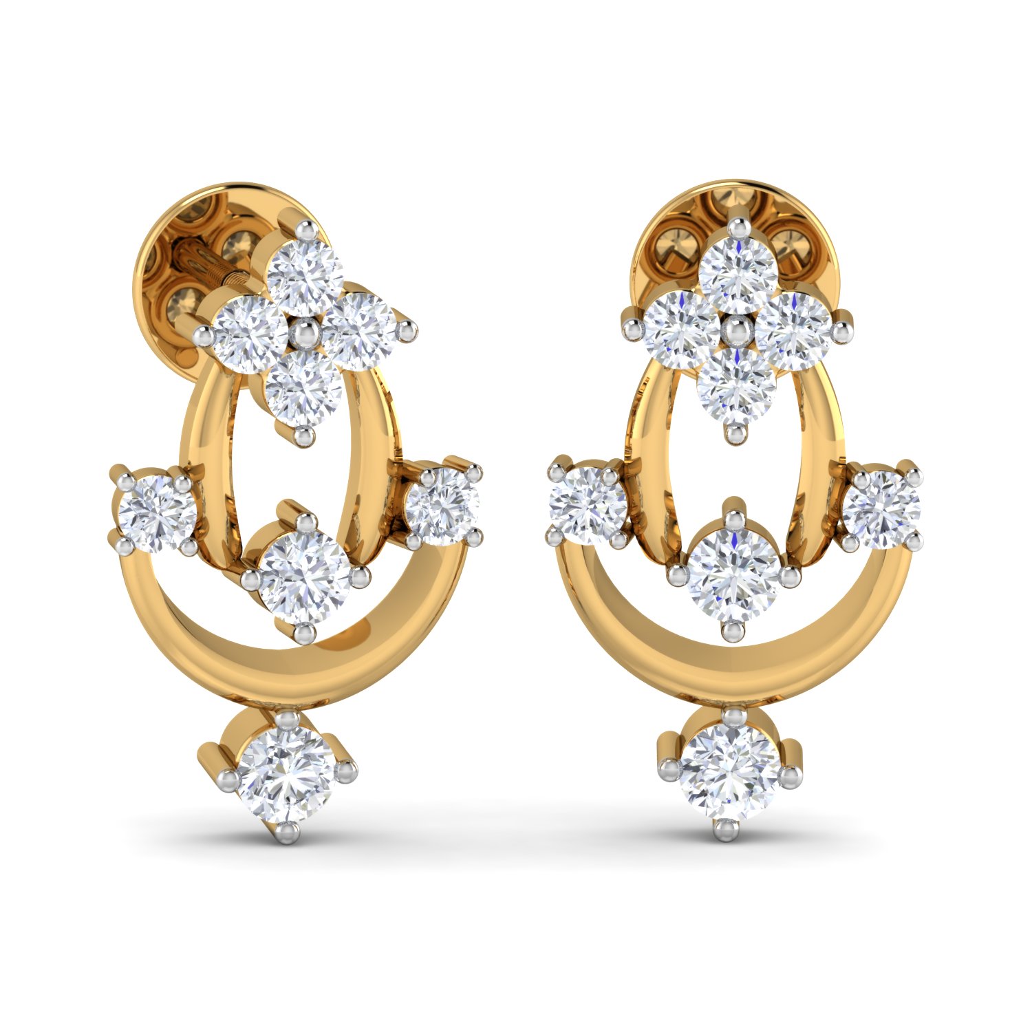 Solitaire CZ Stud Earrings